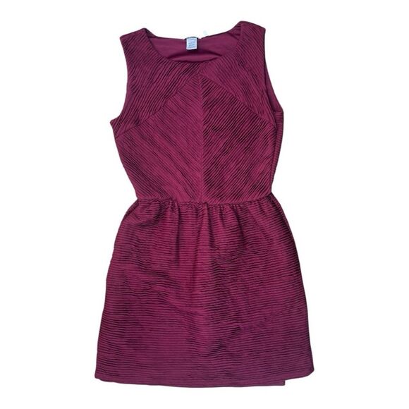 Halo Purple Pleated Mini Dress Sz M - Picture 1 of 8